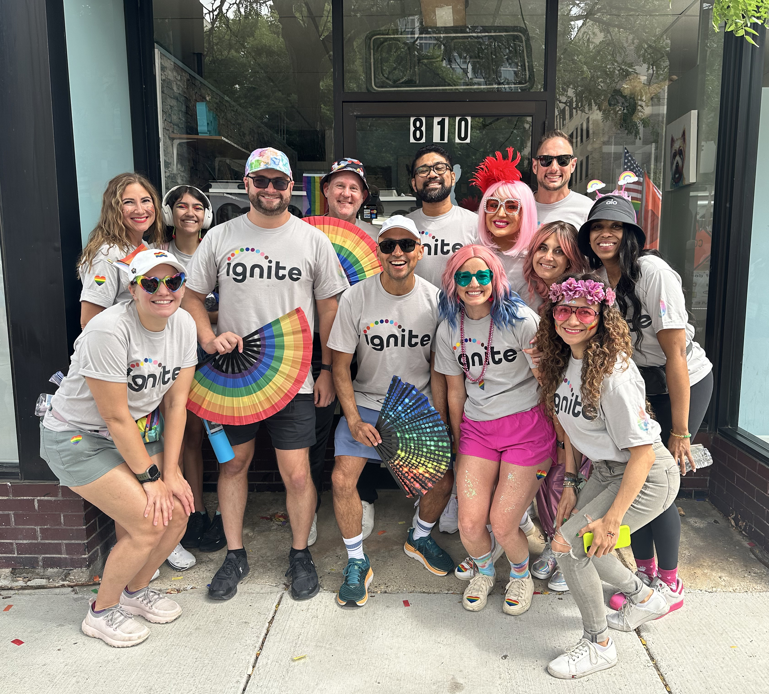 LSB team members posing for a group photo at Pride Parade