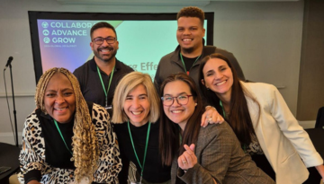 Six SCJ HR team members pose for a group photo at a training session at HR Summit