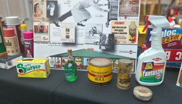 Display of historic SCJ products to help teach the legacy of the company at SCJ Learning Week