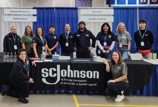 Group of SCJ team members at a recruiting event