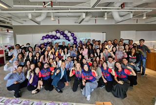 Group photo of SCJ team members at a inclusion event