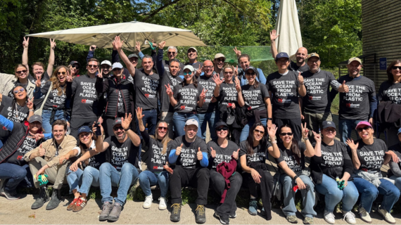 SC Johnson Switzerland team members posing for a group photo during a sustainability activity