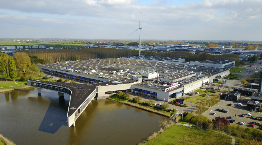 Aerial photo of SCJ Netherlands facility