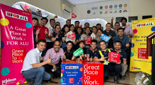 SCJ Vietnam team group photo at Great Place to Work event