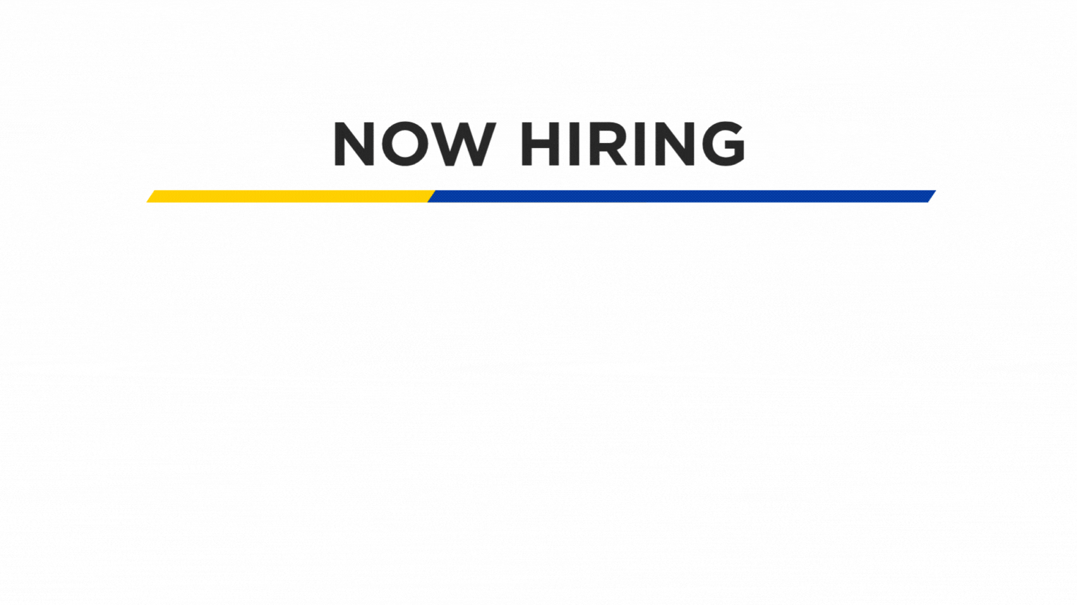 Rotating GIF with text "Now Hiring Production Technicians Night Shift"