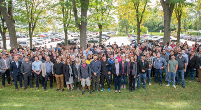 Group photo of SCJ Canada outdoors