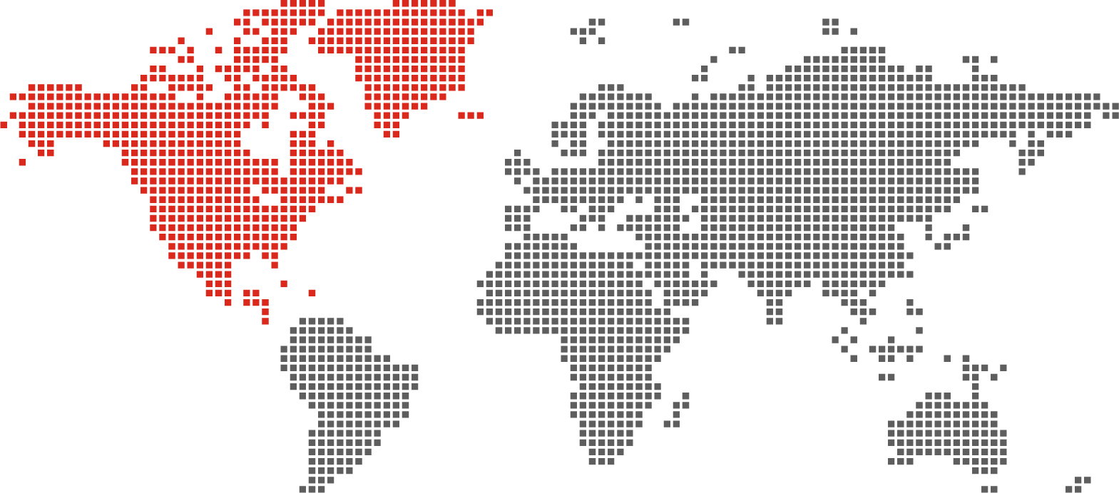 global map - north america highlighted