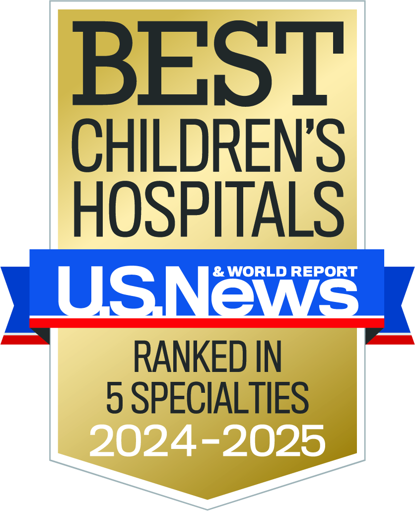 Recognized as Best Children's Hospital by US News for 2024-2025