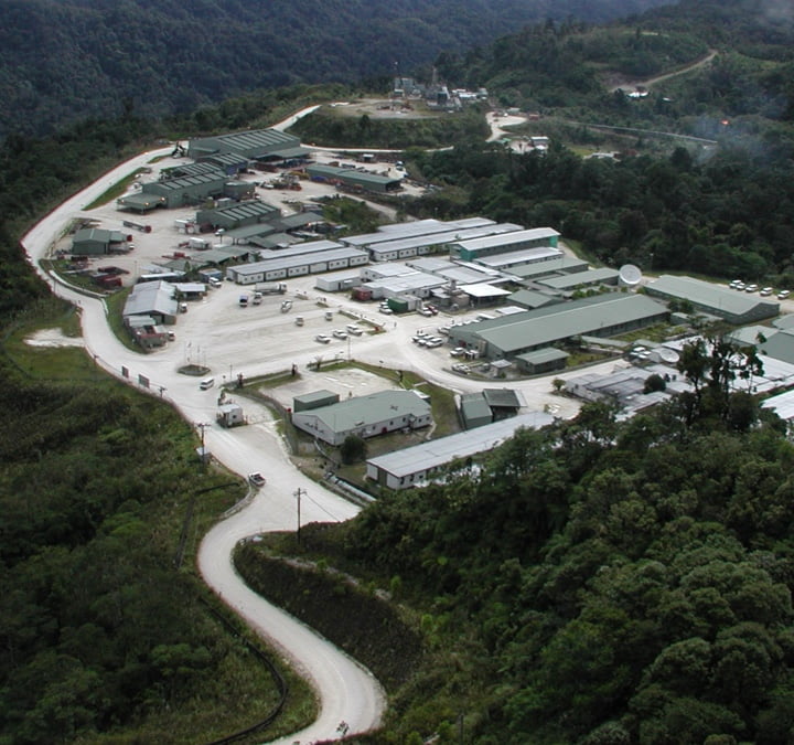 Aerial view of training facilities