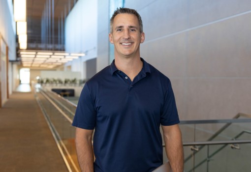 US Employee standing inside Intel campus