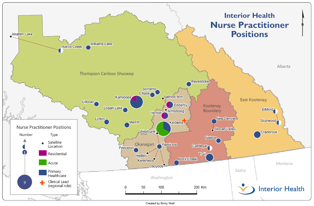 Distribution of Nurse Practitioners Throughout IH Region