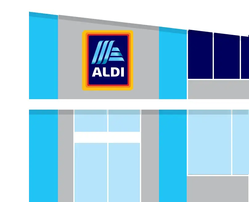 aldi building illustration