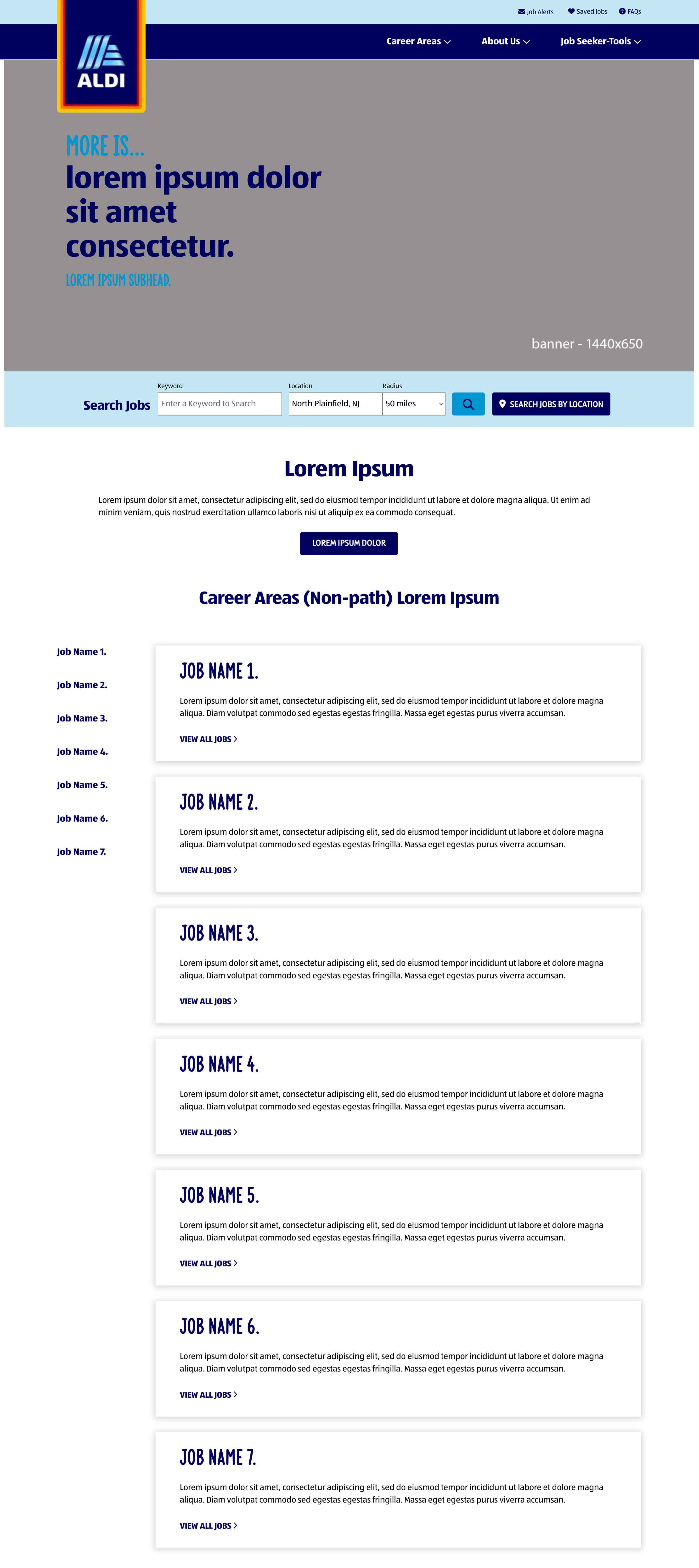 catalog page for career areas