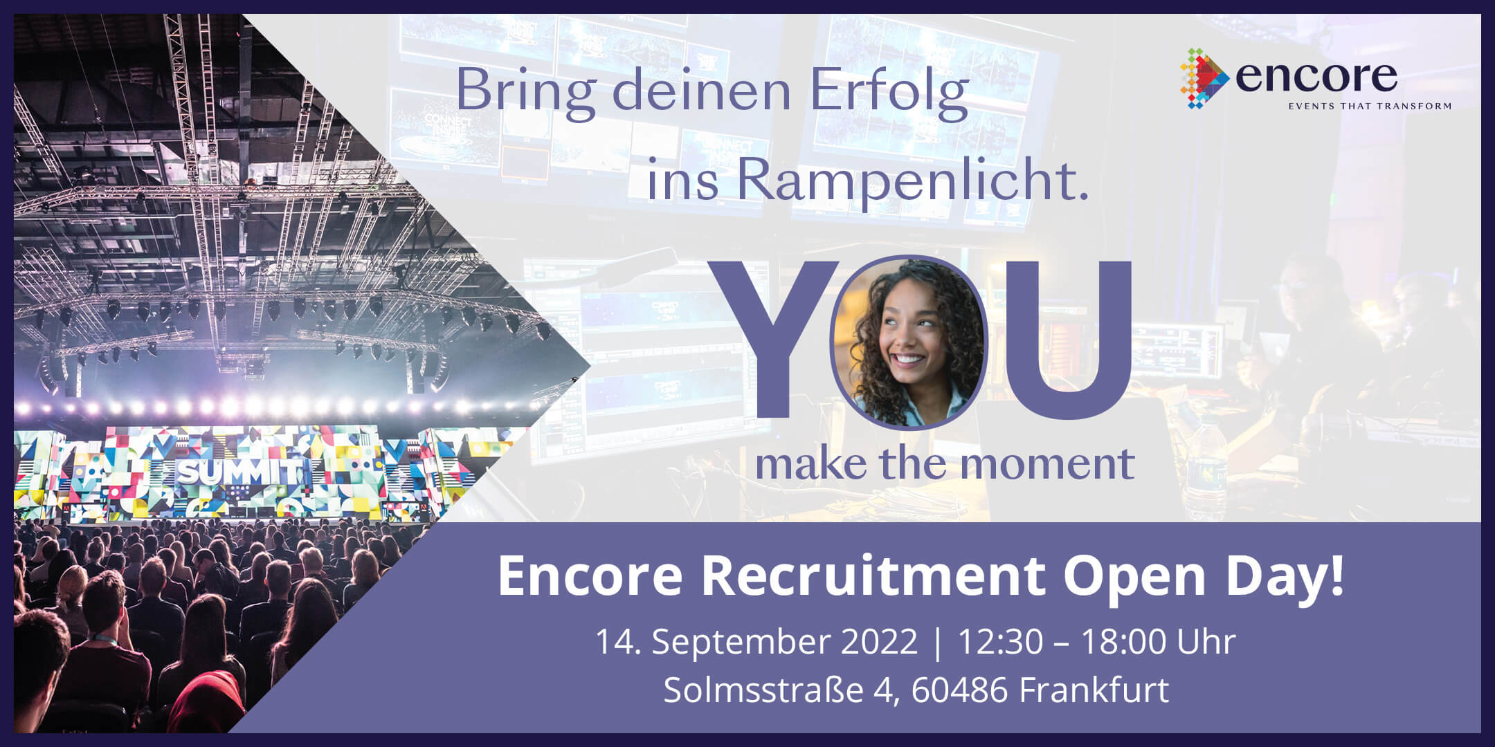 Encore Recruitment Open Day on 14 September 2022 at 12:30 - 18:00 Uhr Solmsstraße 4, 60486 Frankfurt