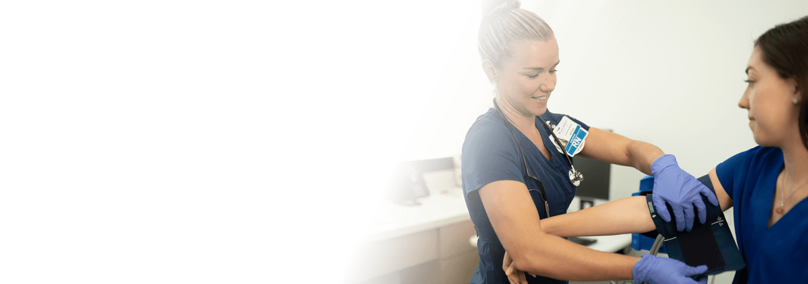 Nurse seeing patient
