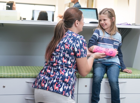 Licensed Vocational Nurse with child patient