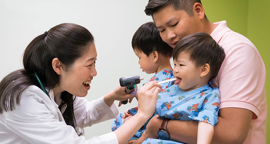 Pediatrician with toddlers
