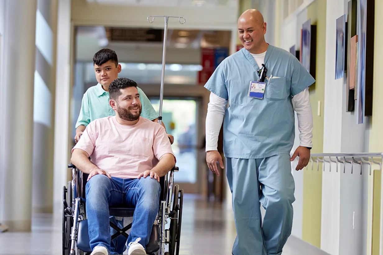 Nurse and patient having conversation