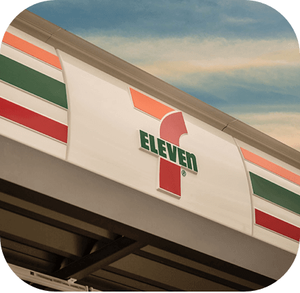 Front of a 7-Eleven Store