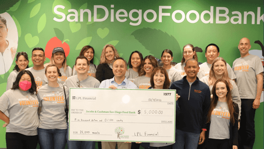 LPL employees volunteering at San Diego Food Bank