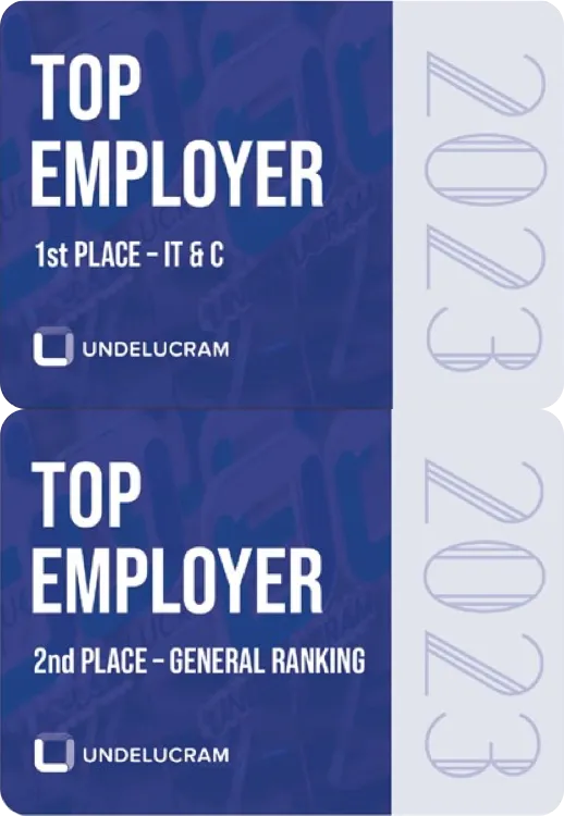 Top Employer: 1st place - IT &C. 2nd place - general ranking. Undelucram