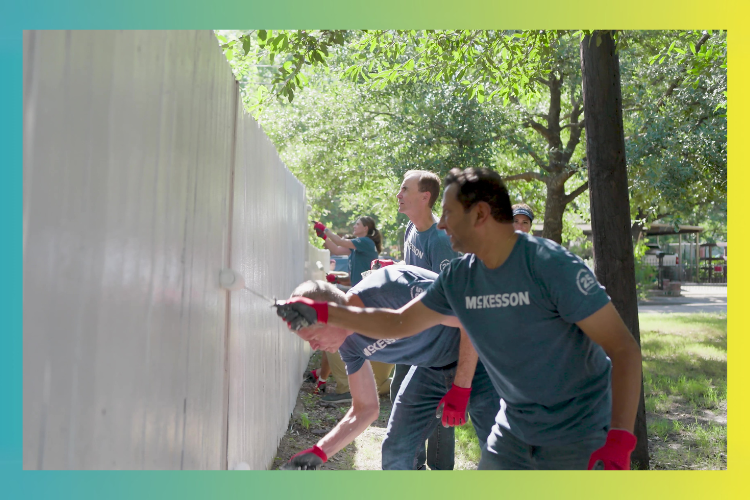 McKesson employees volunteering