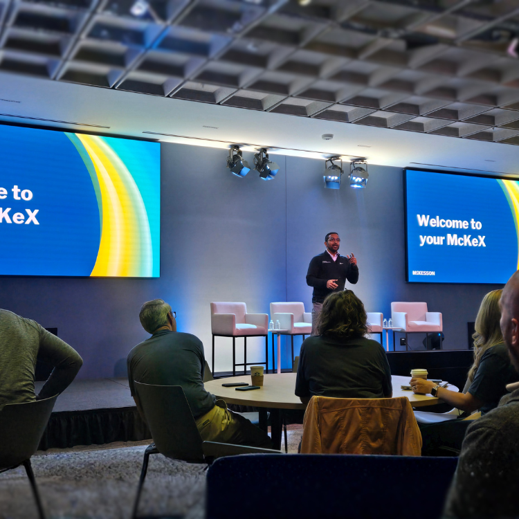 McKesson employee presenting at new hire orientation