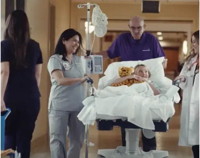 medical employees with patient