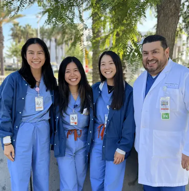 Nurses and doctors smiling