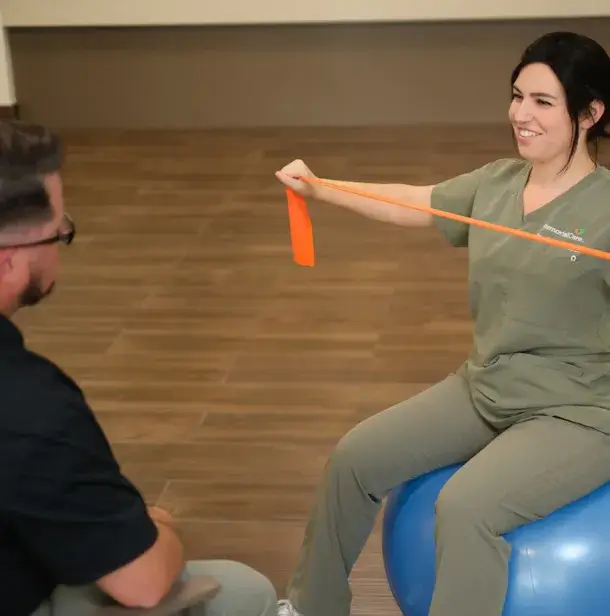 Nurse doing excercise