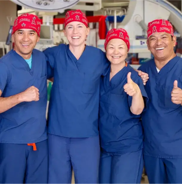 employees with thumbs up