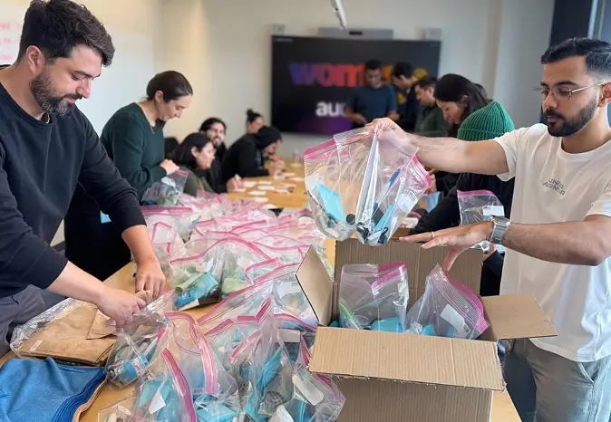 People making care packages