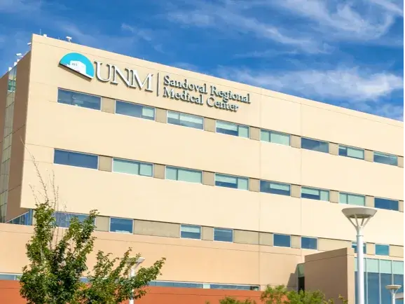 Exterior of UNM Sandoval Hospital