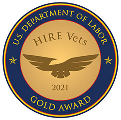 U.S. Department of Labor - Gold Award - Hire Vets 2020
