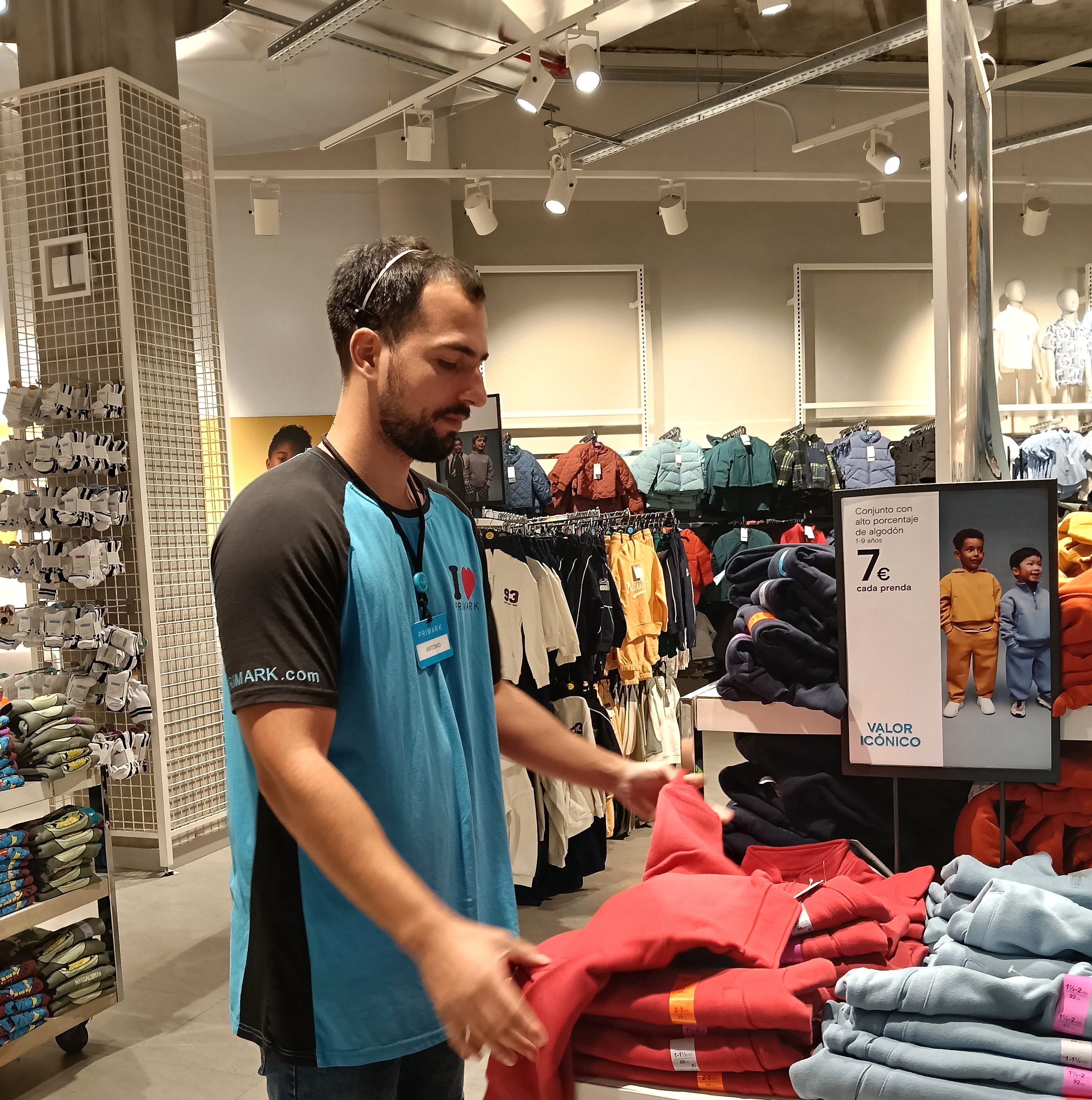 Colleague working in store