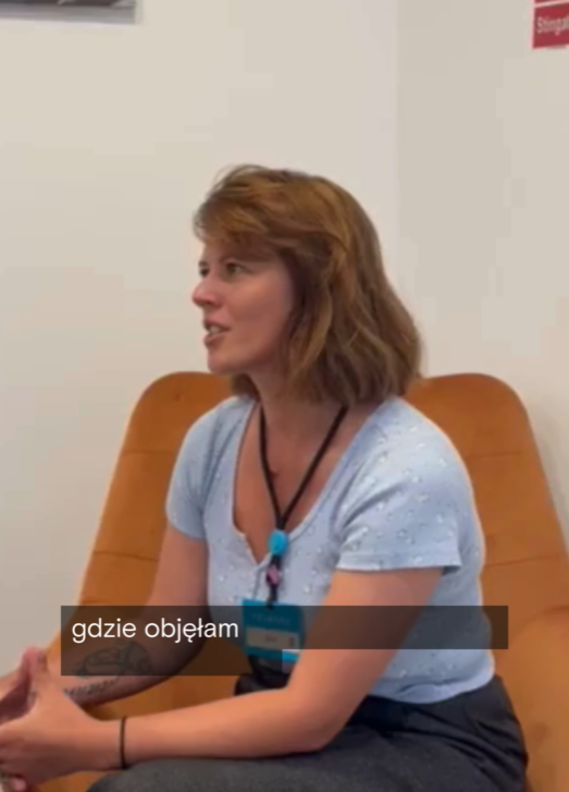 Colleague smiling in our office