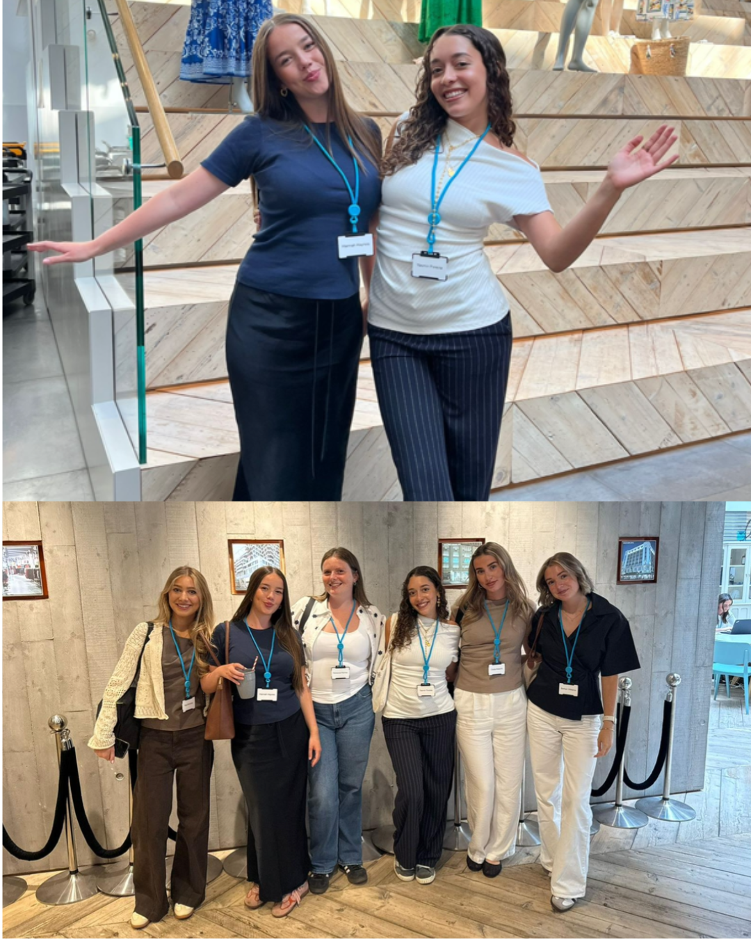 Primark colleagues standing together and smiling in Primark Head Office