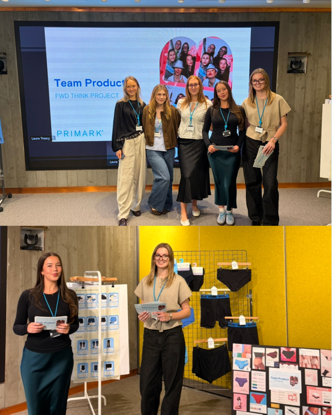 Primark colleagues presenting a new idea together