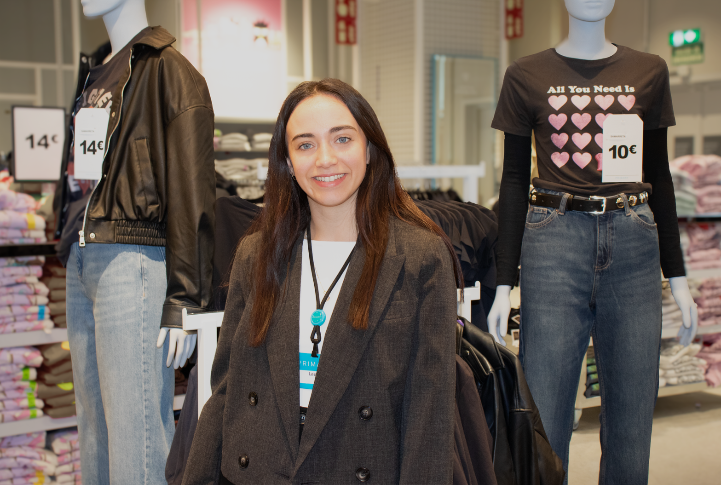 Colleague smiling in store