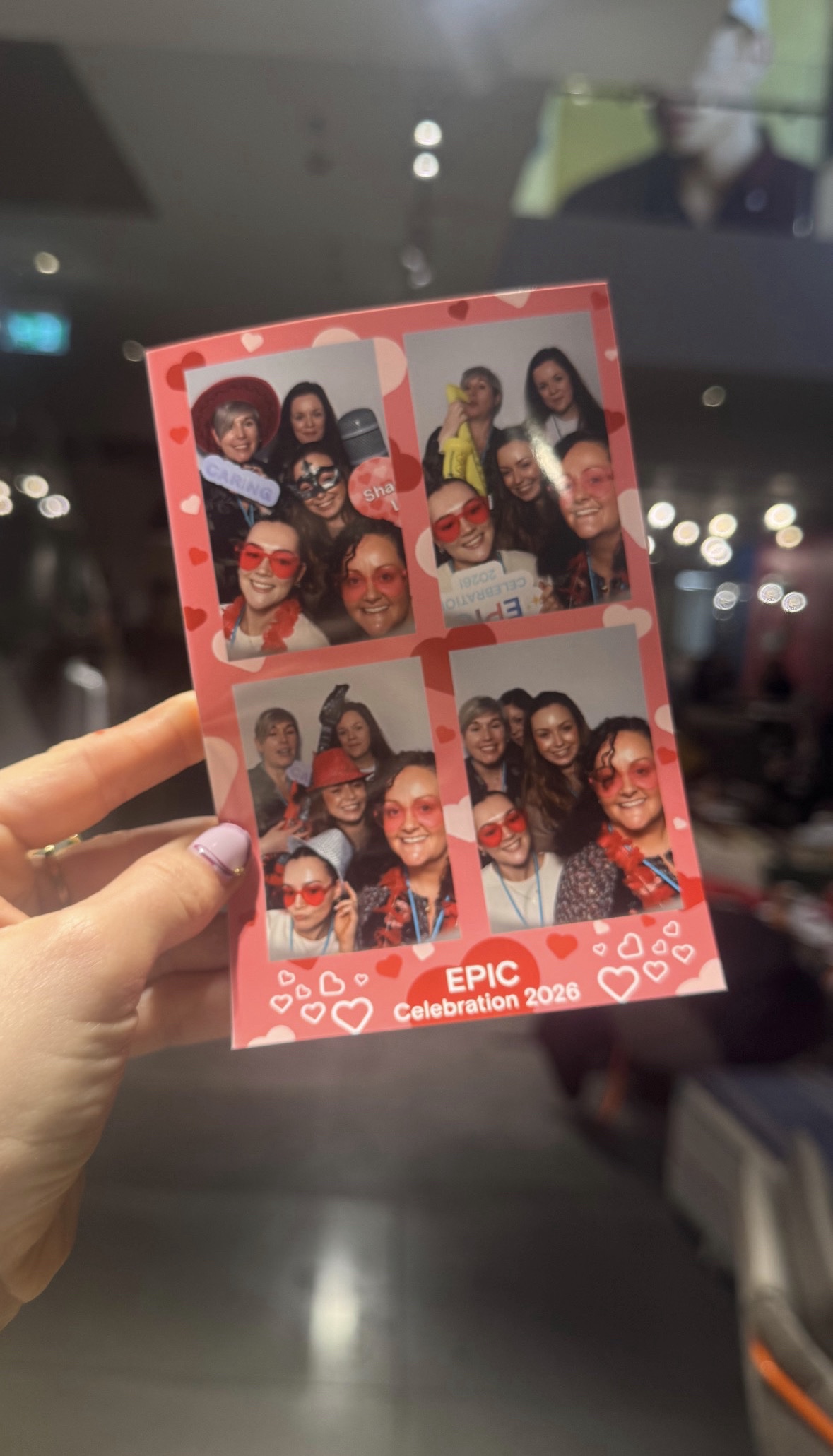 Photo of a photo booth printout featuring Primark colleagues