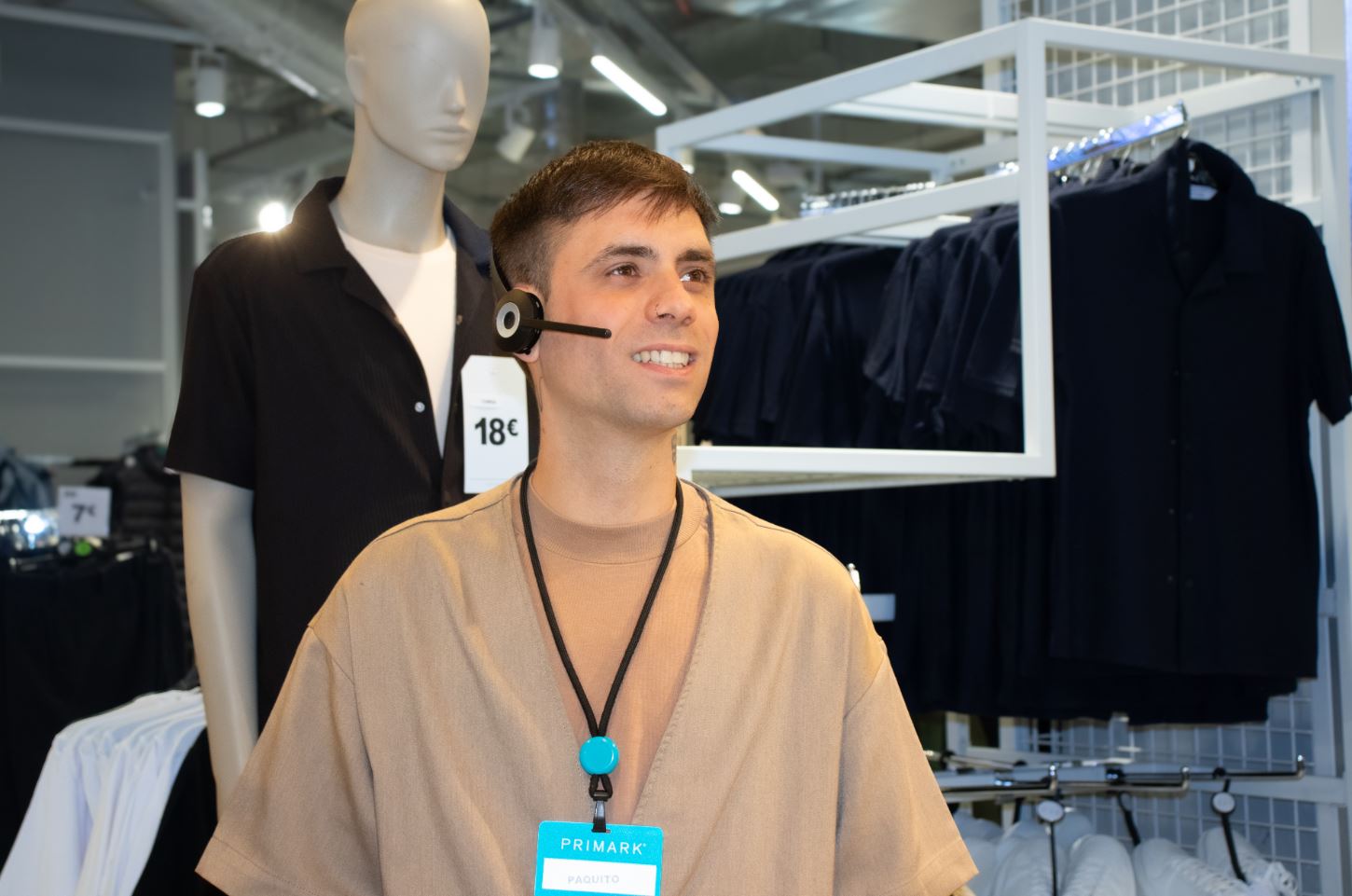 Male colleague working in a Primark store