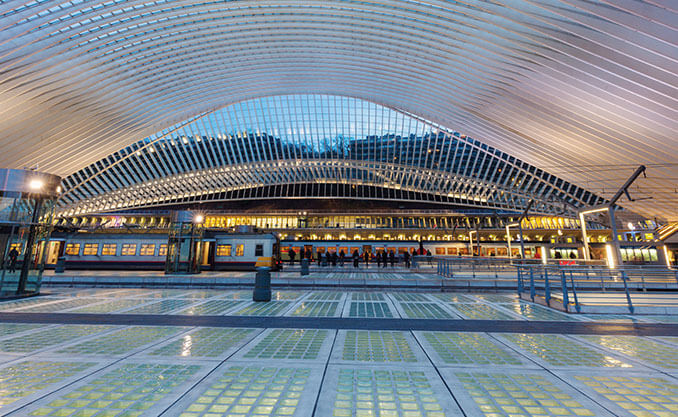 inside of train station