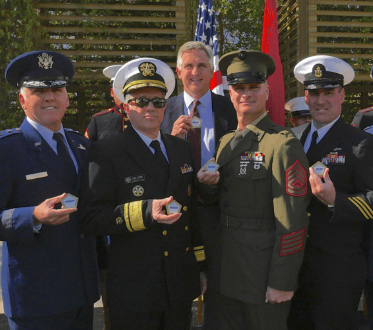 A group of Veterans in uniform