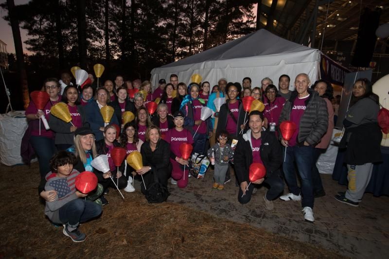 Image of Duram's Light the Night celebration with Parexel colleagues