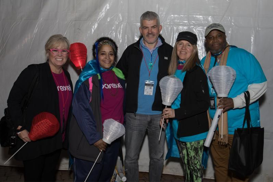 Image of Duram's Light the Night celebration with Parexel leadership