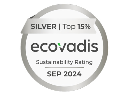 Silver - Top 15%, Ecovadis sustainability rating, September 2024