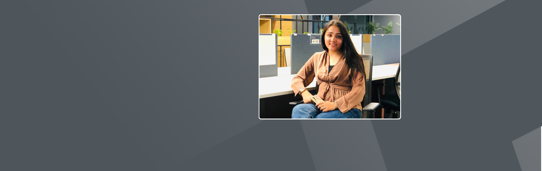 Indian Woman sitting on a chair.