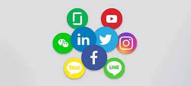 Picture of social media logos