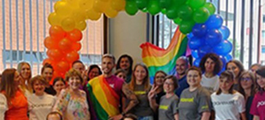 Group of Parexel employee celebrating Pride Month.