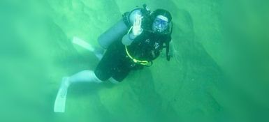 Sherry, scuba diving in the ocean